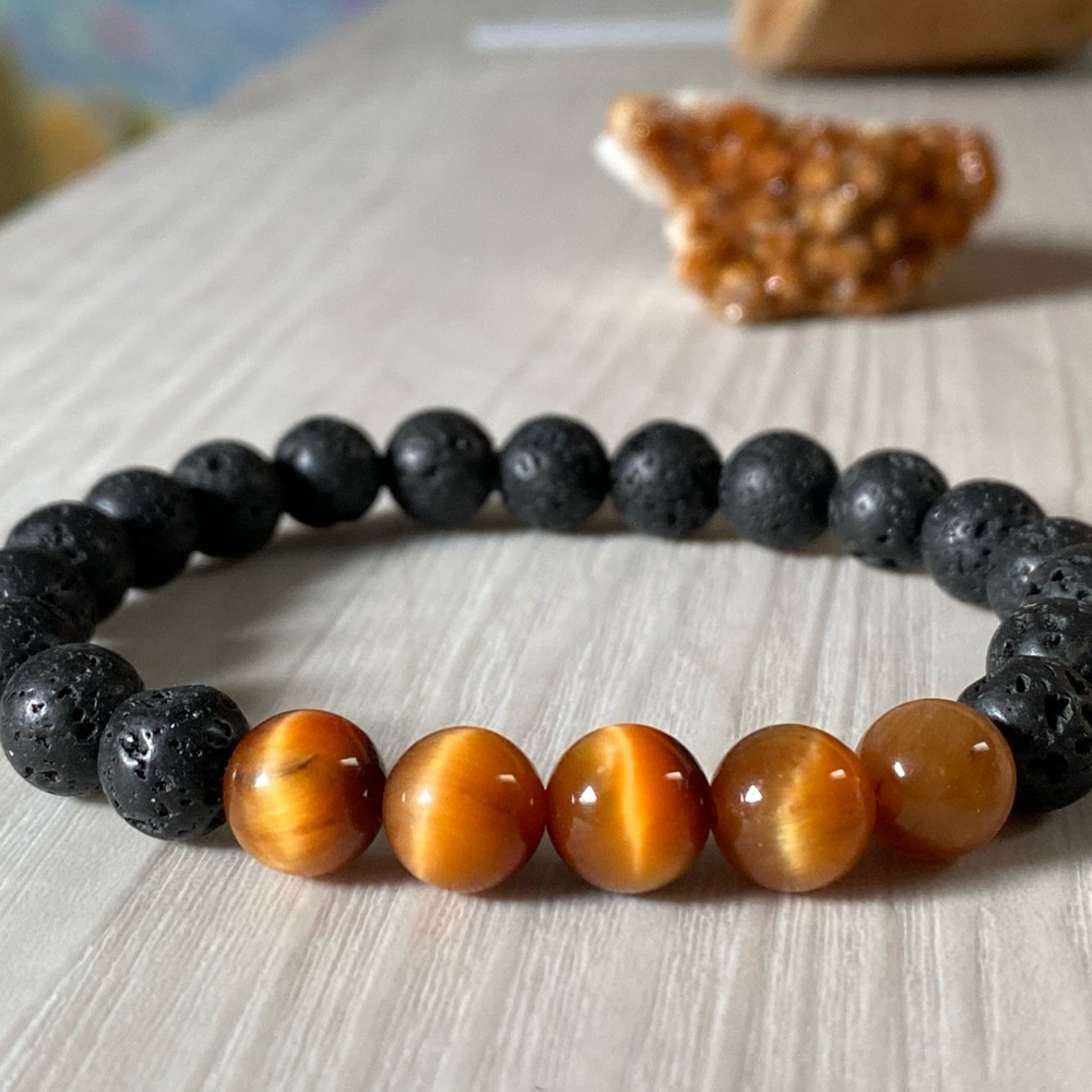 Tigers Eye & Lava Bracelet